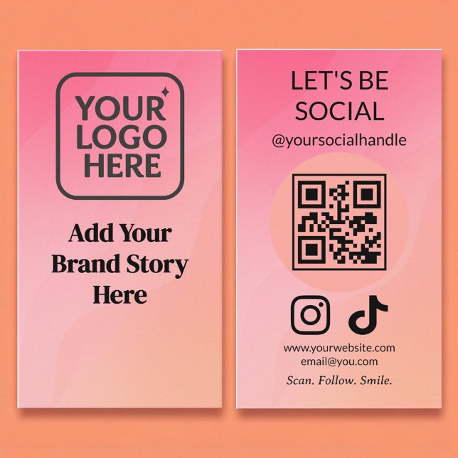 Let's Connect Social Media QR Code Visitenkarte (Von Creator hochgeladen)