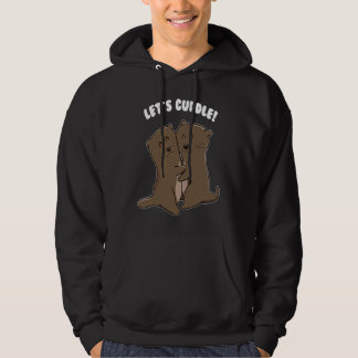 Let's Cuddle Each Otter  Couple Heart Valentines D Hoodie