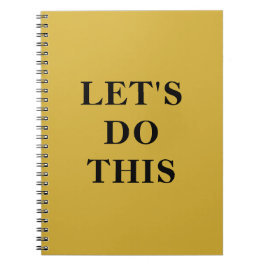 Let's Do This - Metallic Gold Classic Notebook Notizblock