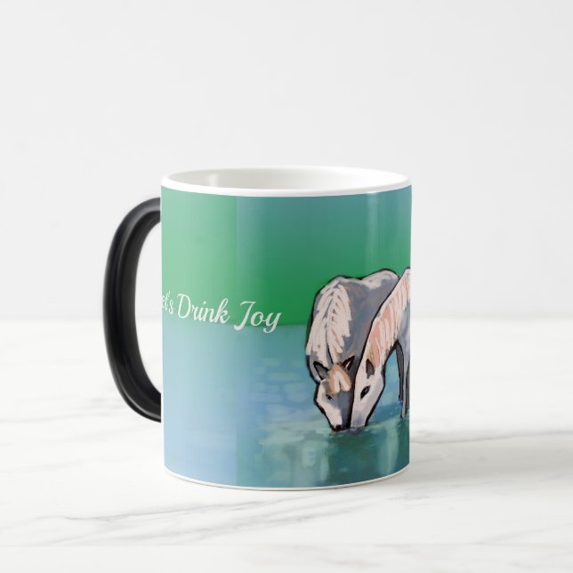 Let's Drink Joy Verwandlungstasse (Vorderseite Links)