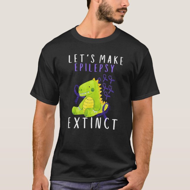 Lets Epilepsy Extinct Kid Mom Dad Epilepsy Awarene T-Shirt (Vorderseite)