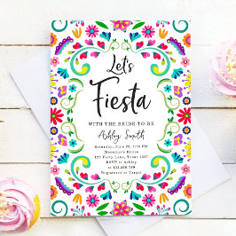 Let's Fiesta Floral Fiesta Mexican Bridal Shower Einladung
