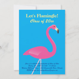 Let's Flamingle Class of 2019 Abschluss - Blue Einladung