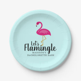 Let's Flamingle Flamingo Junggeselinnen-Abschied Pappteller
