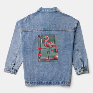 Let's Flamingle - Flamingo Wear - Gym Workout Jeansjacke