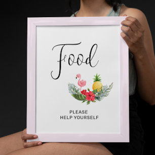 Let's Flamingle Food Baby Duschzeichen Poster