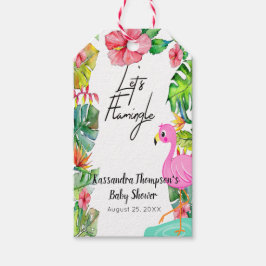 Let's Flamingle Tropical Baby Shower Geschenk Tag Geschenkanhänger