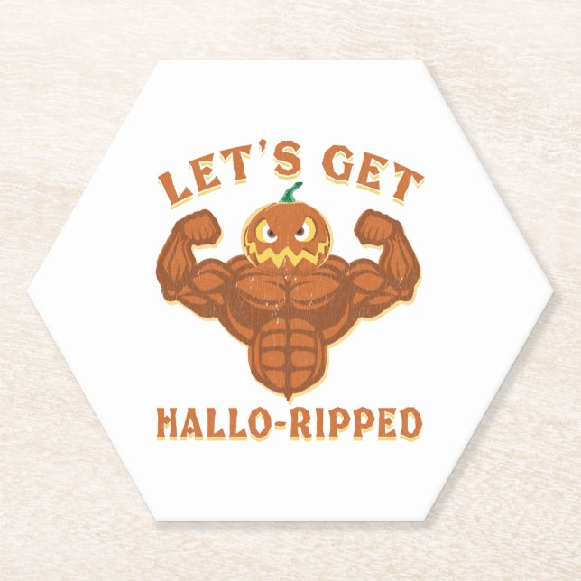 Let's Get Hallo Ripped Halloween Workout Untersetzer (Vorderseite)