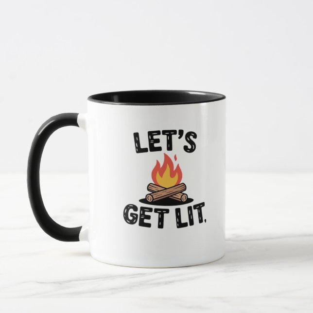 Let's Get Lit - Campfire Vibes - Camping Adventure Tasse (Links)