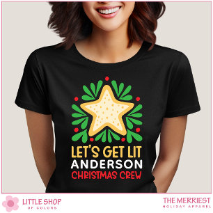 Let's Get Lit Familie Weihnachts-Crew T-Shirt