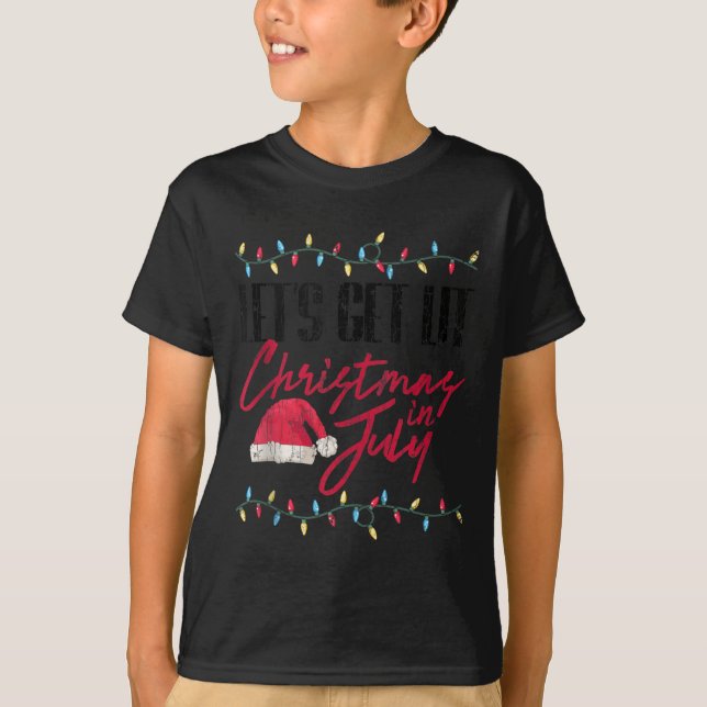 Let's Get Lit Funny Christmas In July Graphic Tank (Vorderseite)