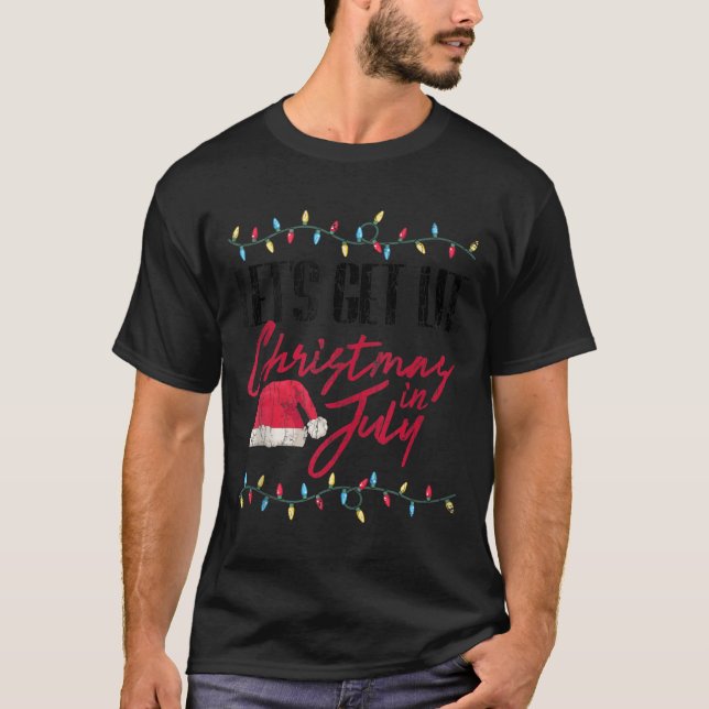 Let's Get Lit Funny Christmas In July Graphic Tank (Vorderseite)