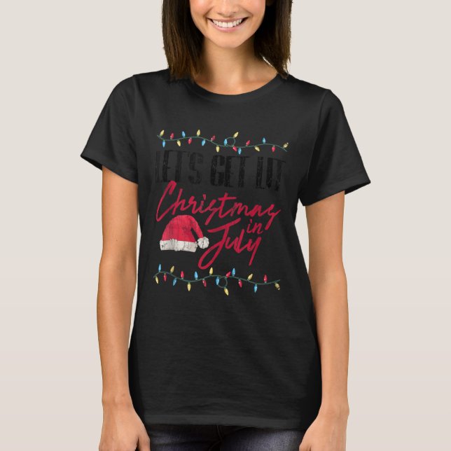 Let's Get Lit Funny Christmas In July Graphic Tank (Vorderseite)