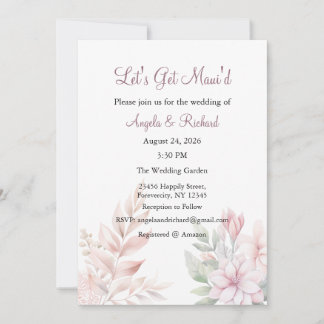 Let's get Maui'd Wedding Invitation, Bridal shower Einladung