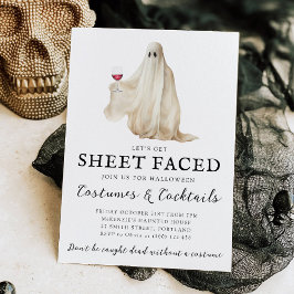 Let's Get Sheet Faced Halloween Invitation