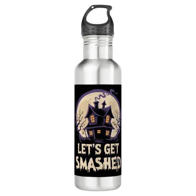 Let's Get Smashed Halloween Edelstahlflasche (Vorderseite)