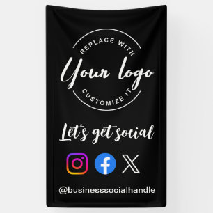 Let's Get Social Media Webseite Benutzerdefinierte Banner