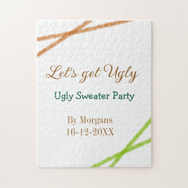 Let's get ugly Christmas ugly sweater Partyorange  (Vertikal)