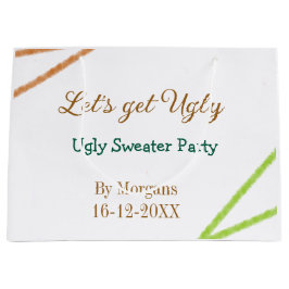 Let's get ugly Christmas ugly sweater Partyorange  Große Geschenktüte