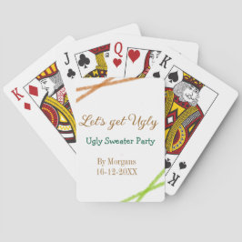 Let's get ugly Christmas ugly sweater Partyorange  Spielkarten