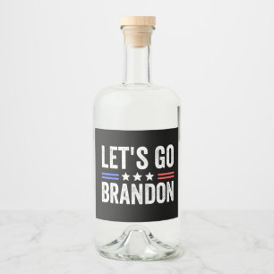 Let's Go Brandon Alkoholflaschenetikett