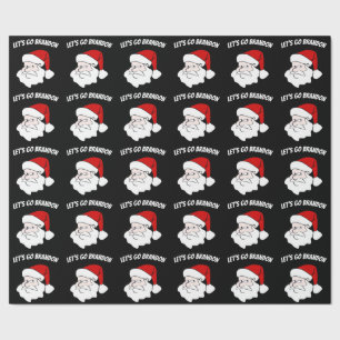LET'S GO BRANDON BIDEN SANTA CLAUS CHRISTMAS GESCHENKPAPIER