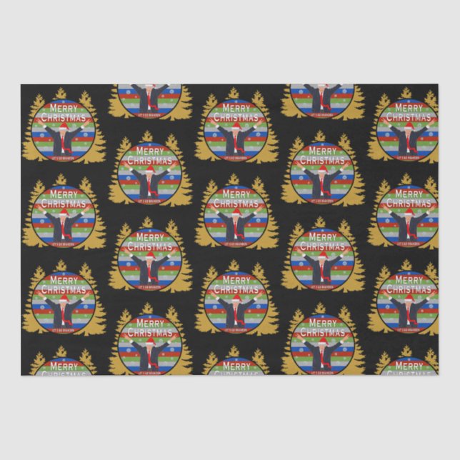 Let's Go Brandon Christmas Trump Snowflake Holiday Seidenpapier (Vorderseite)