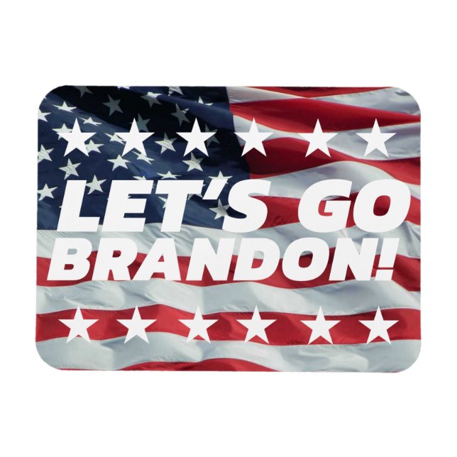 LET's GO BRANDON ! [Font 5] Photo Magnet flexible (Horizontal)