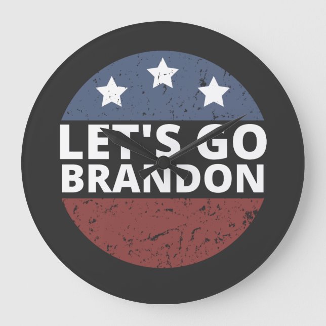 let's go brandon große wanduhr (Vorderseite)