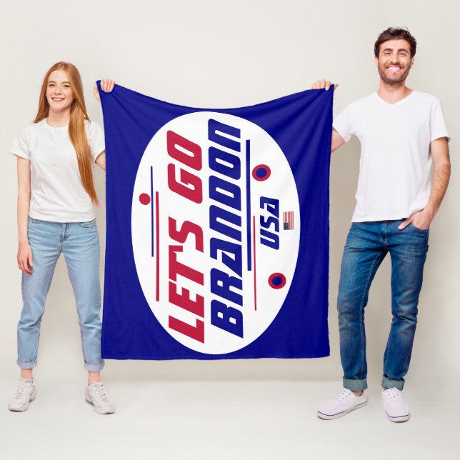 Let's Go Brandon hat eine Vertretung?  Fleecedecke (Beispiel)