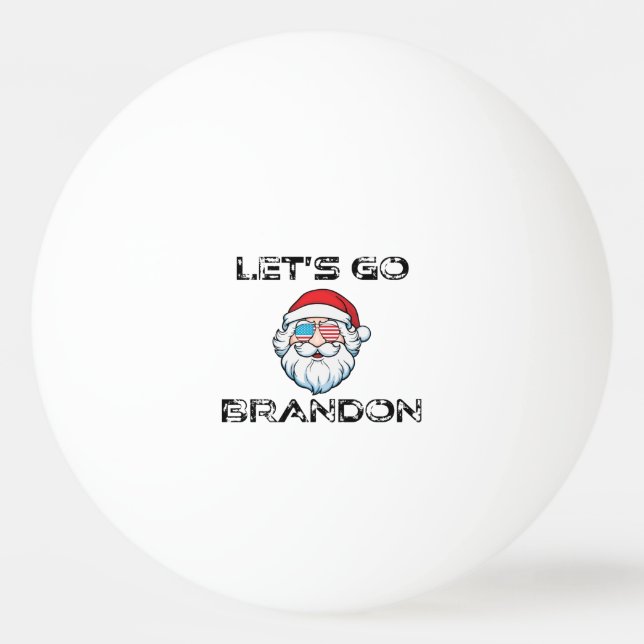 Let's Go Brandon Joe Biden Funny Santa Tischtennisball (Vorderseite)