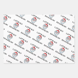 Let's Go Brandon Joe Biden Weihnachtswrappin Geschenkpapier Set