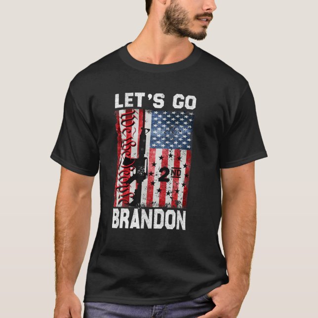 Let's Go Brandon Lasse Go Brandon Camouflage Ameri T-Shirt (Vorderseite)