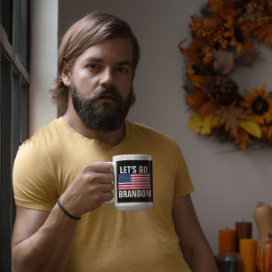 LET'S GO BRANDON PATRIOTIC COFFEE MUGS