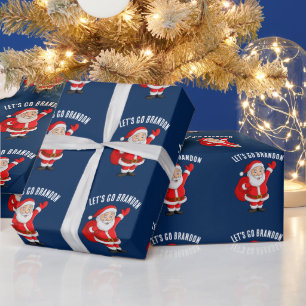 LET'S GO BRANDON SANTA CLAUS CHRISTMAS GESCHENKPAPIER