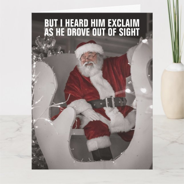 LET'S GO BRANDON SANTA CLAUS CHRISTMAS-Karten Karte (Vorderseite)