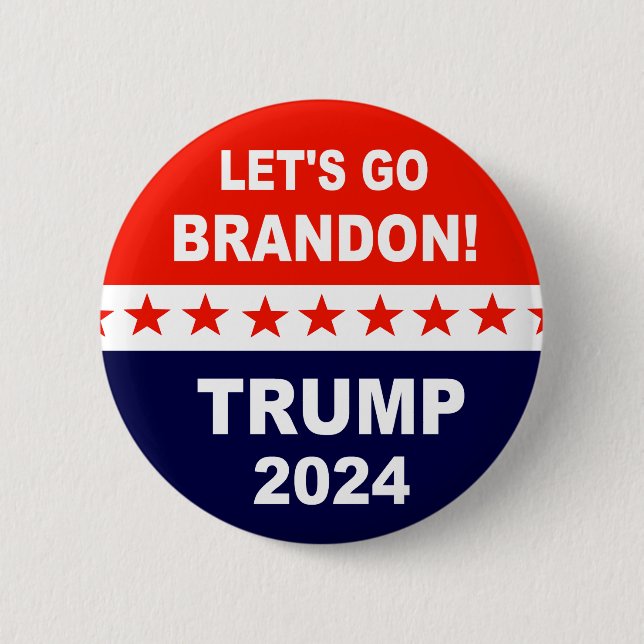 Let's go Brandon TRUMP 2024 Button (Vorderseite)