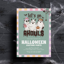 Let's Go Ghouls Groovy Halloween Costume Party Einladung
