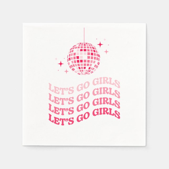 Let's Go Girls - Junggeselinnen-Abschied - Napkins Serviette (Vorderseite)