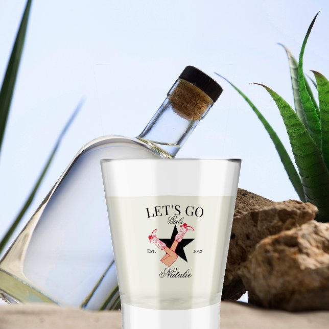 Let's Go Girls Personalisiert Cowgirl Bachelorette Schnapsglas (Von Creator hochgeladen)