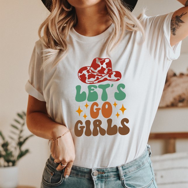 Let's Go Girls Rodeo Tshirt (Rodeo, Cowgirl, Western Wear, Country Style, Rodeo Queen, Barrel Racing, Bull Riding, Western Fashio)