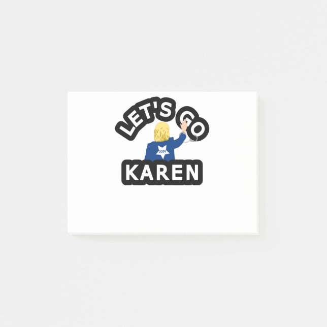 LET'S GO KAREN POST-IT KLEBEZETTEL (Vorderseite)