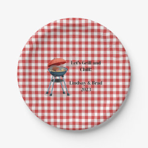 Let's Grill and Chill 7" Round Paper Teller