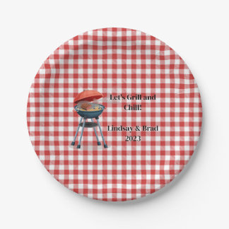 Let's Grill and Chill 7" Round Paper Teller