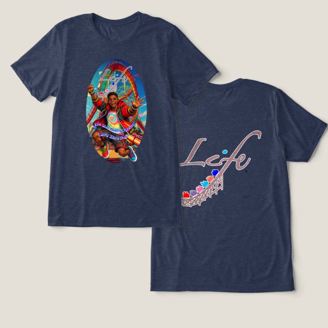 Let's Have Fun! Tri-Blend Shirt (Design Vorderseite & Rückseite)