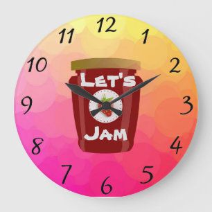 Let's Jam Wall Clock Große Wanduhr