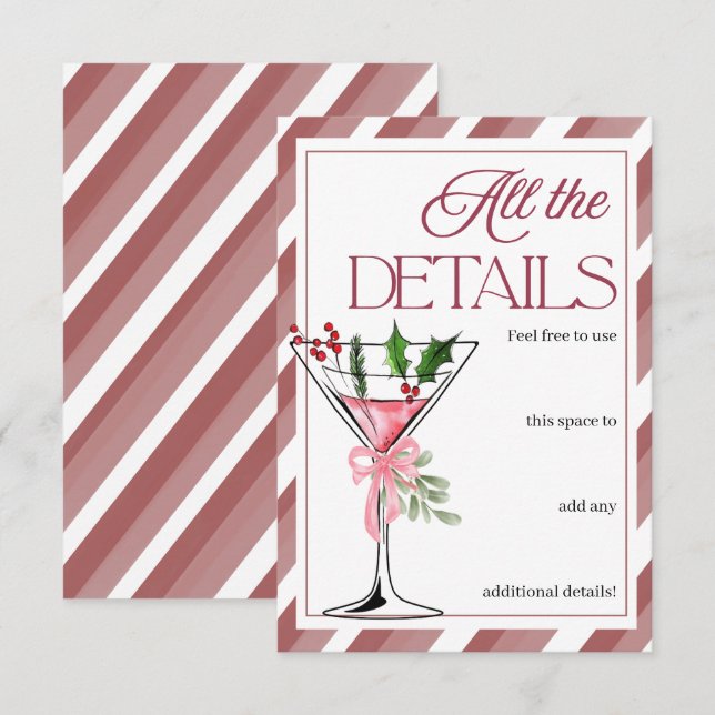 Let's Jingle and Mingle Holiday Party Details Begleitkarte (Vorne/Hinten)