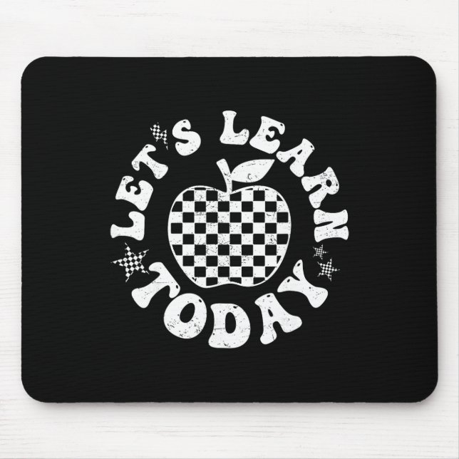 Let's Learn Today Checkered Apple Ck To School Tea Mousepad (Vorne)