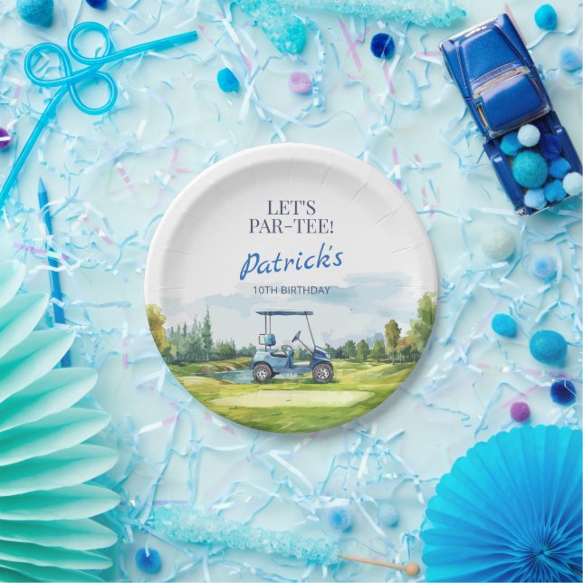 Let's Par-Tee Golf Any Age Birthday Pappteller (Party)