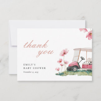 Let's Par-tee Golf Baby Shower Dankeskarte